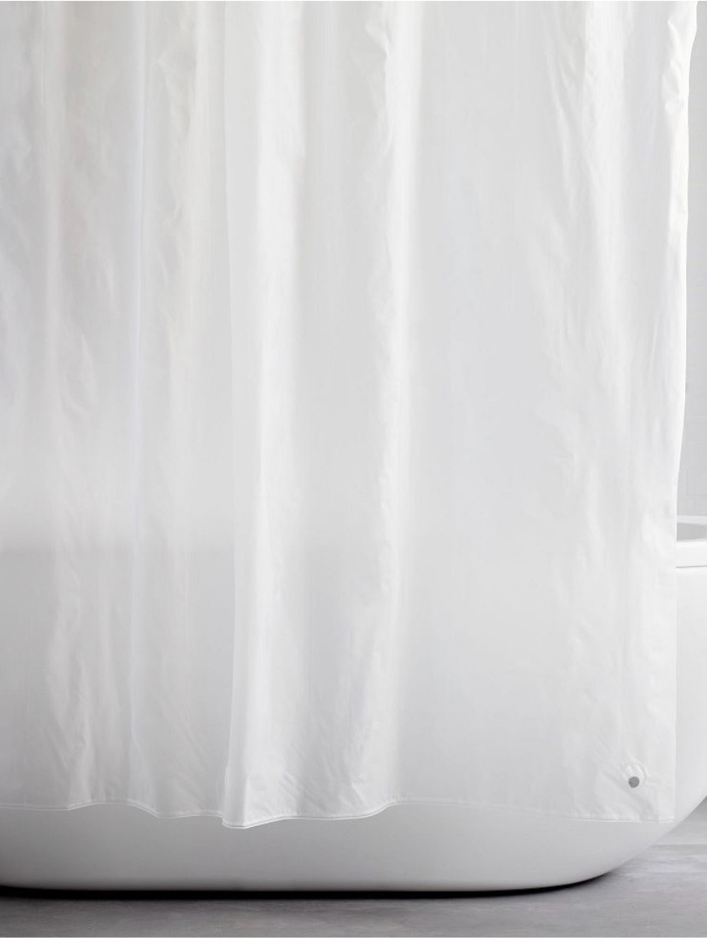 West Elm White Shower Curtain Liner